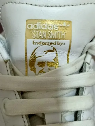 Zapatillas Adidas Stan Smith Blancas y Doradas