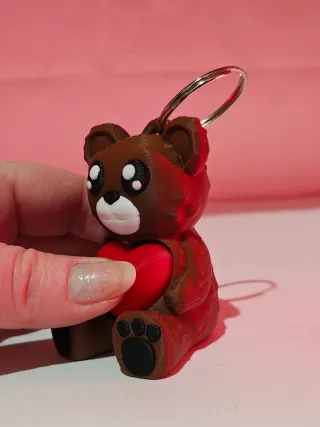 Portachiavi Orsetto con Cuore - Nuovo