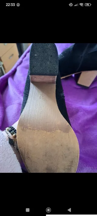 Botines negros de ante 39/40