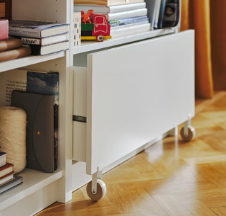 Cajón BILLY IKEA blanco con ruedas 80 × 28 × 43 cm