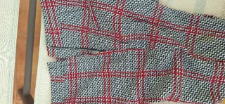 Pantalón pitillo cuadros cintura alta