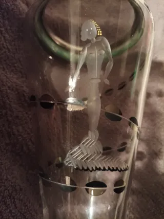 Coctelera Vintage Cristal y Metal