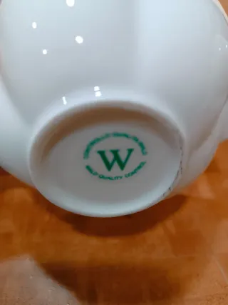 Porta stuzzichini in porcellana e legno