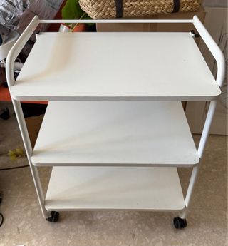 Carro de estética blanco 3 estantes