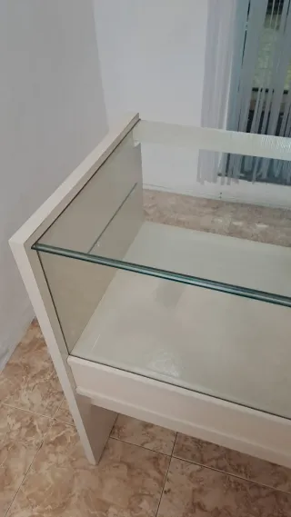 Mostrador acristalado madera y cristal
