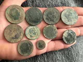 Lote monedas medievales vendo cambio