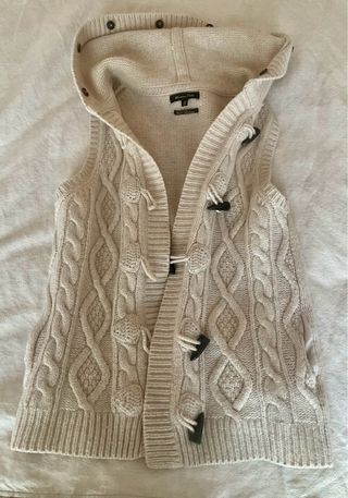 Chaleco Massimo Dutti Lana y Cashmere Beige