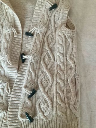 Chaleco Massimo Dutti Lana y Cashmere Beige