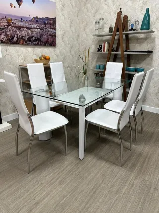 Mesa comedor moderna con 6 sillas NUEVO!!