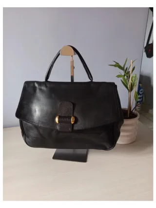 Borsetta Madras Vera Pelle Nera