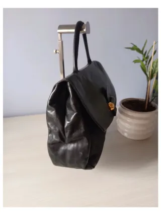 Borsetta Madras Vera Pelle Nera