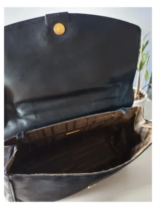 Borsetta Madras Vera Pelle Nera