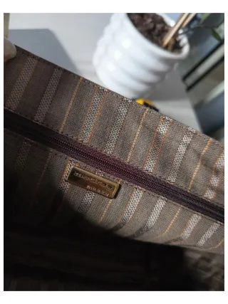 Borsetta Madras Vera Pelle Nera