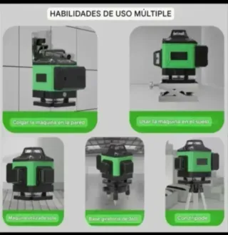 Nivel Láser 4D 16 Líneas Trípode Maletín