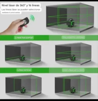Nivel Láser 4D 16 Líneas Trípode Maletín
