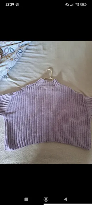 Jersey morado de punto grueso