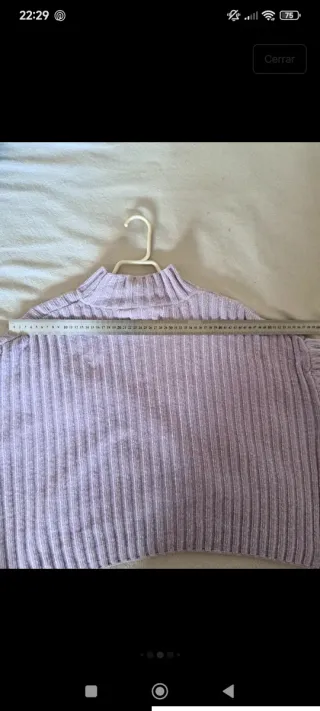 Jersey morado de punto grueso