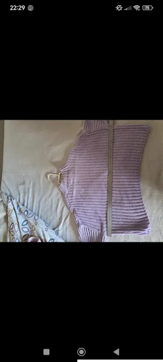 Jersey morado de punto grueso