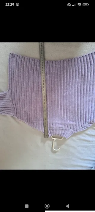 Jersey morado de punto grueso