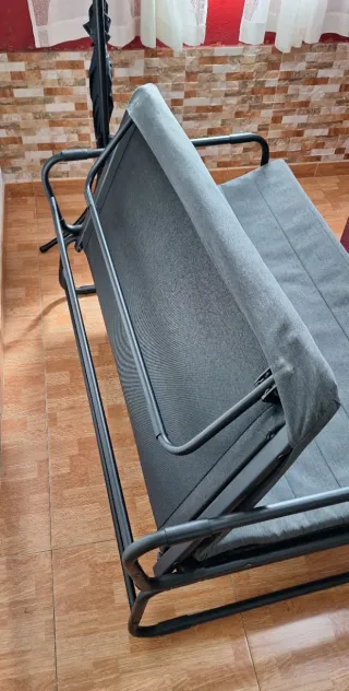 Sofá cama Ikea 2 plazas gris/negro