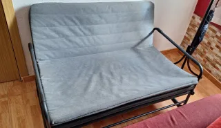 Sofá cama Ikea 2 plazas gris/negro