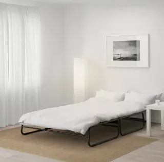 Sofá cama Ikea 2 plazas gris/negro