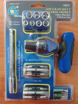 Juego 34pcs Ratchet T-Driver Set