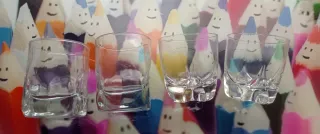 4 Vasos Bajos Whisky Cristal