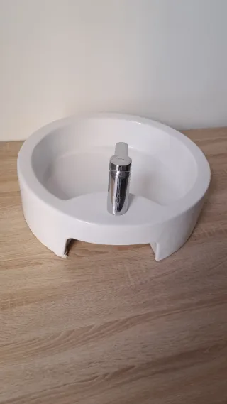 Lavabo Porcelana Blanco con Grifo Roca