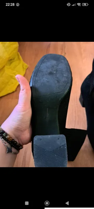 Botines negros de tela