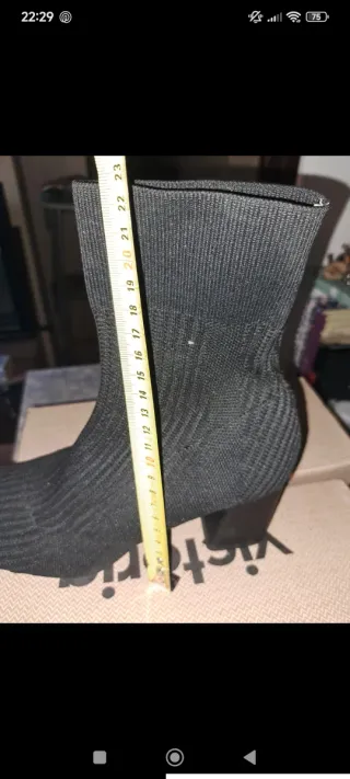 Botines negros de tela