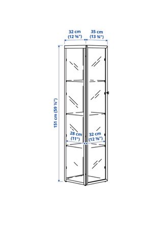 Vitrina blanca 35x32x151 cm