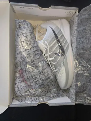 Zapatillas Nike Hombre Talla 42 Plata/Blanco