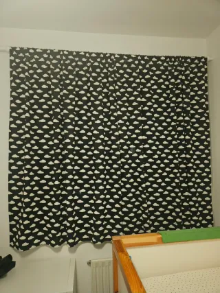 Cortinas infantiles nubes 2 uds 1.50x1.20