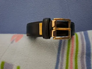 Cinturón Piel Negro Hebilla Dorada Miguel Bellido.