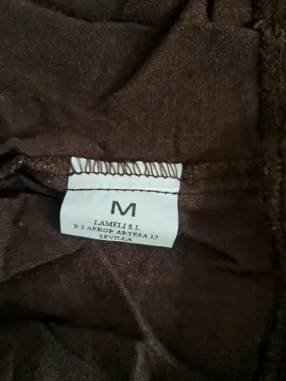 Pantalón premamá lino marrón