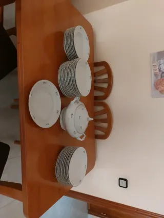 Vajilla de porcelana 8 platos hondos