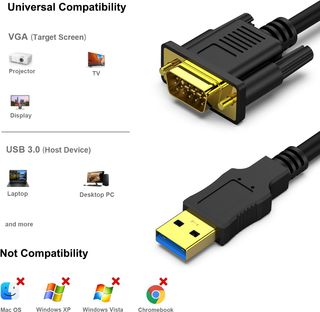 Cable USB 3.0 a VGA 1.8m