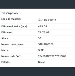 2 Soportes Goma Mercedes Actros Axor Atego