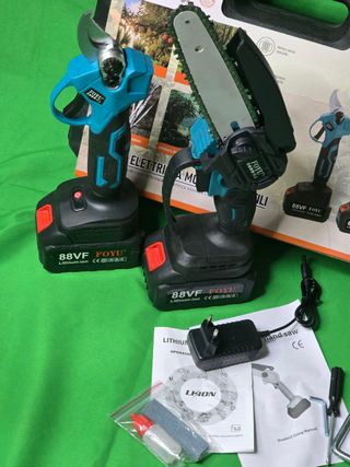 Kit motosega + cesoia senza fili