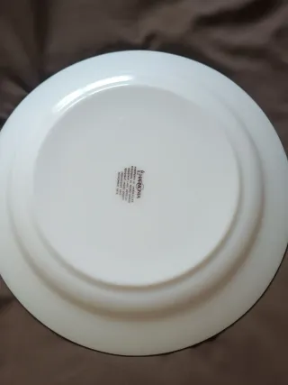 Plato Arcopal Vintage Azul y Blanco