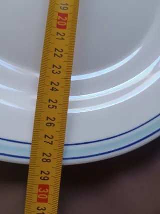 Plato Arcopal Vintage Azul y Blanco