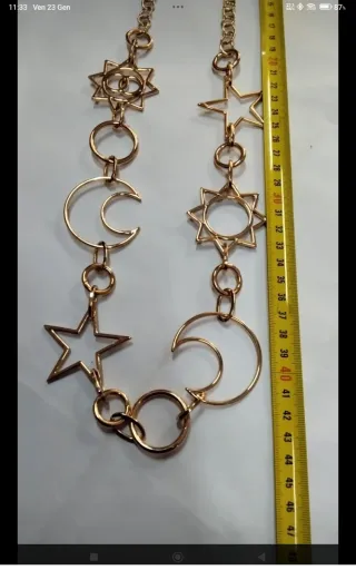Collana Max Mara con luna, stelle e sole