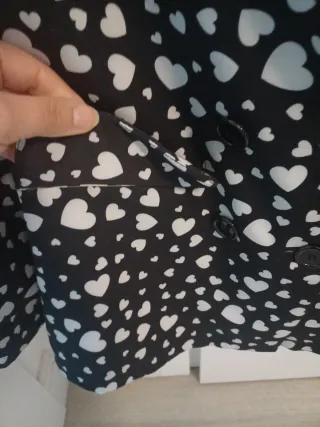 Blazer donna con cuori bianco/nero