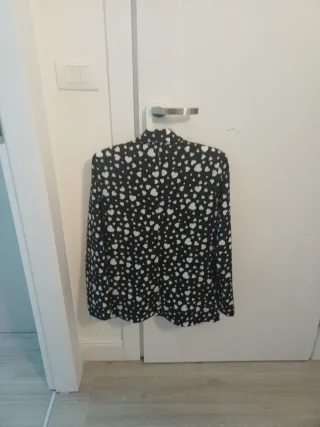 Blazer donna con cuori bianco/nero