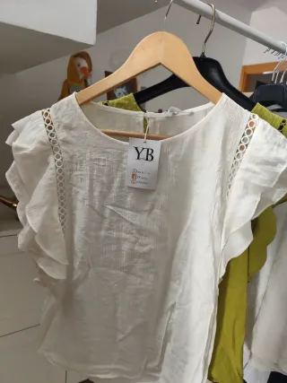 Blusón YB blanco con detalles