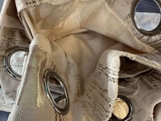 2 Tende Liri 130x275 Coprente Velluto Beige/Oro