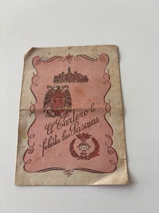 Postal El Cartero le felicita las Pascuas del 1940