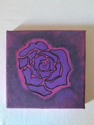 Quadro Pop Art Rosa Viola Originale
