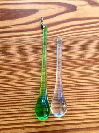 LOTE  18 Lágrimas de cristal transparentes